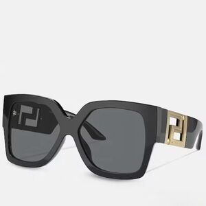 Versace Black Sunglasses with Gold Detail